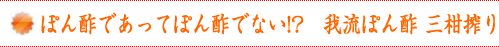 ポン酢であってぽん酢でない、みかん搾り